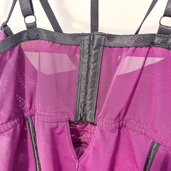 Torrid Purple Black Mesh Chemise 2X - Picture 6 of 7